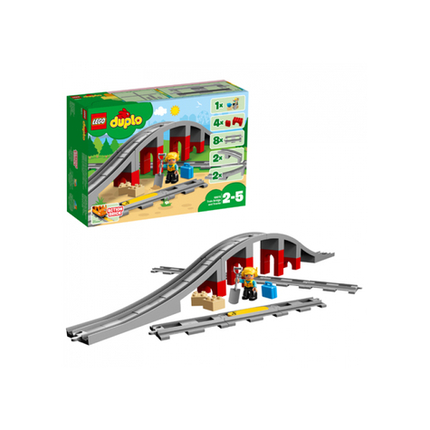 Lego Duplo - Puente Ferroviario Y Raíles, 26 Piezas (10872)