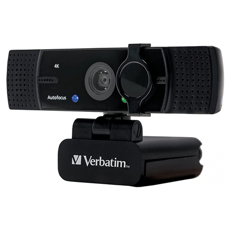 Verbatim Webcam Con Dual Micro Awc-03 Ulrta Hd 4k Autofocus Al Por Menor 49580