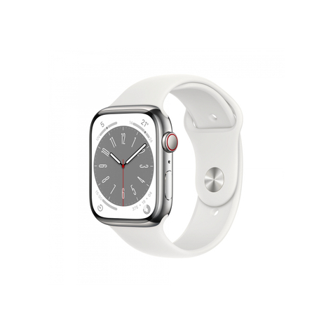 Apple Watch Series 8 Gps+Celular 45mm Acero Plateado Blanco Deporte Mnke3fd/A