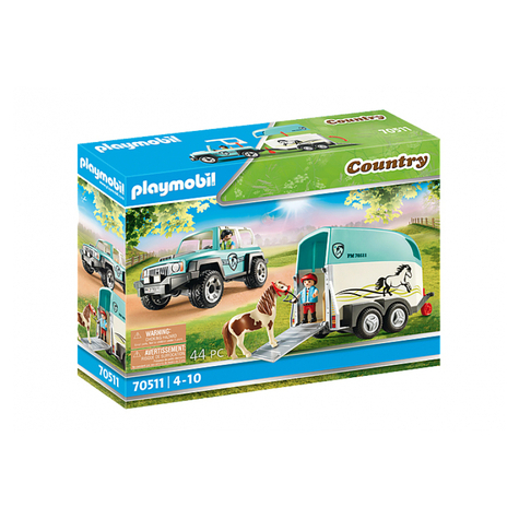 Playmobil Country - Coche Con Remolque Pony (70511)