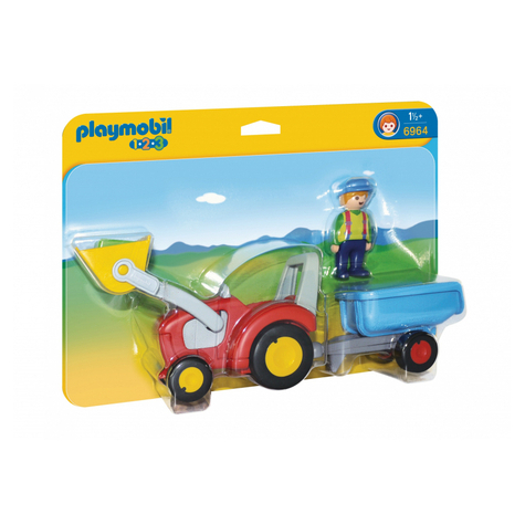 Playmobil 1.2.3 - Tractor Con Remolque (6964)