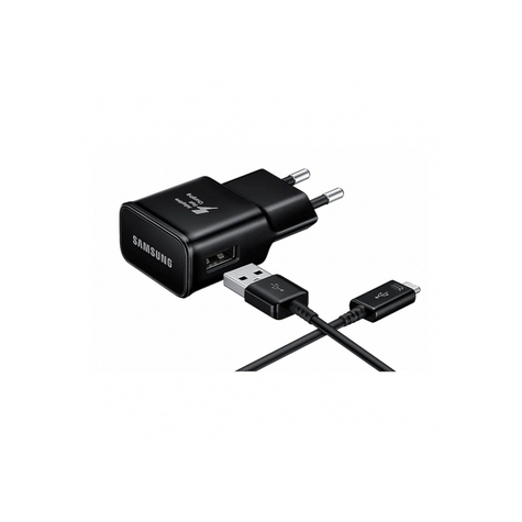 Adaptador Usb Samsung + Cable Micro Usb Negro A Granel - Ep-Ta200ebe