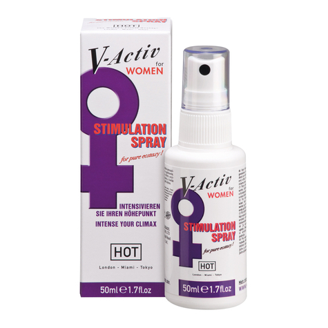 Cremas Geles Lociones Spray Estimulante : Hot V-Active Estímulo Spray Mujer 50 M