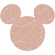 Self-Adhesive Non-Woven Wallpaper / Wall Tattoo - Mickey Head Knotted - Size 125 X 125 Cm