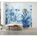 Non-Woven Wallpaper - Blue Jungle - Size 300 X 280 Cm